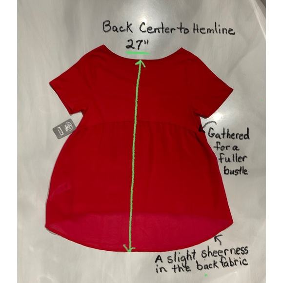 Disney Queen of Hearts Top Size Medium High Low Blouse Valentines Day ❤️🔥 - Picture 13 of 14